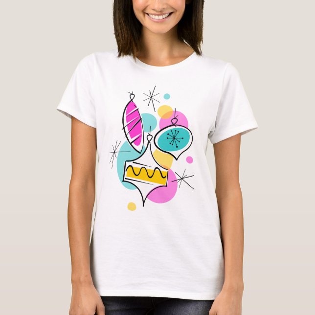 Camiseta Retro Tree Baubles Group (Anverso)
