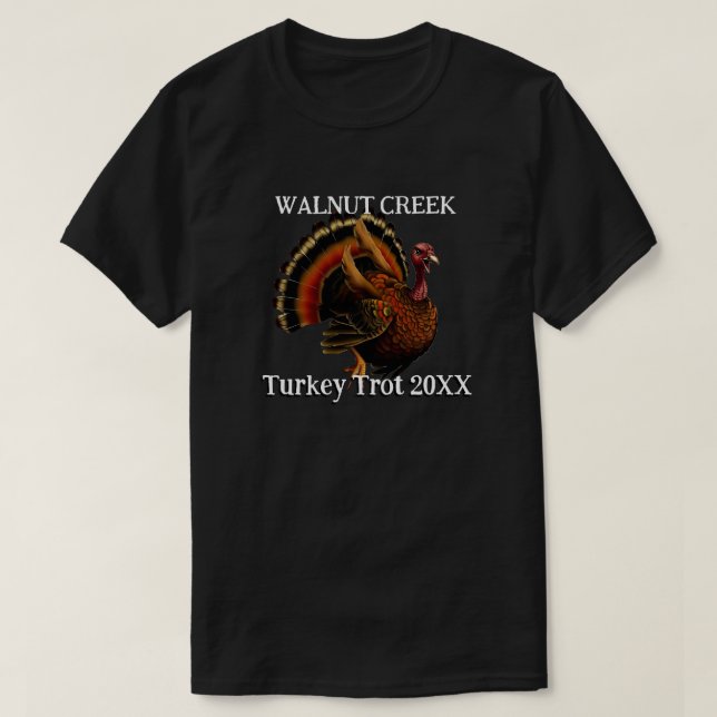 Camiseta Retro Trot de Pavo (Diseño del anverso)