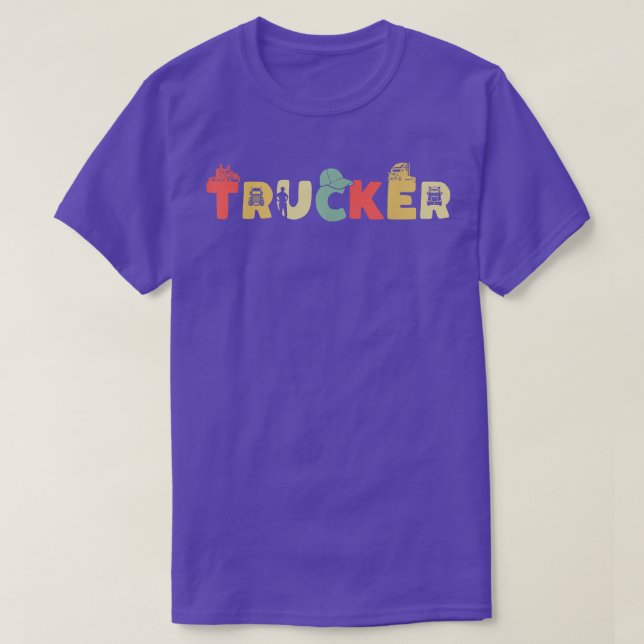 Camiseta Retro Truck Driver Trucking - Vintage Trucking Tru (Diseño del anverso)