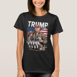Camiseta Retro Trump Caza Pato Hola Temporada De Caza