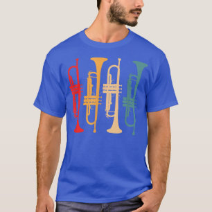 Camiseta Retro Trumpet Jazz Music Trumpeter