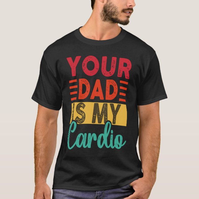 Camiseta Retro Tu Papá Es Mi Gimnasio De Entrenamiento Card (Anverso)