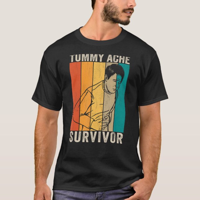 Camiseta Retro Tummy Ache Survivor Dice (Anverso)