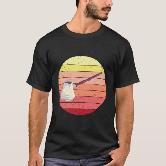 Camiseta Retro Turco Café Cezve Set Coff Tradicional (Anverso)