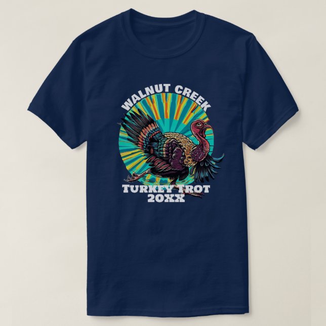 Camiseta Retro Turkey Trot (Diseño del anverso)