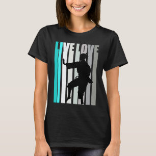 Camiseta Retro Turquesa Vive Ama Entrenadora de Karate Muje