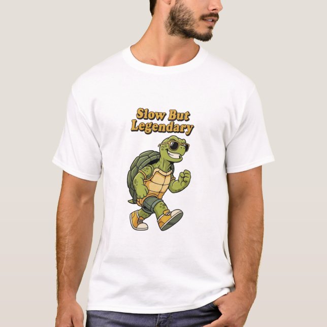 Camiseta Retro Turtle Slow Legend Men’s Graphic T-Shirt (Anverso)