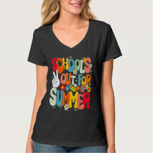 Camiseta Retro Último Día de Escuela s Fuera para Verano Pr