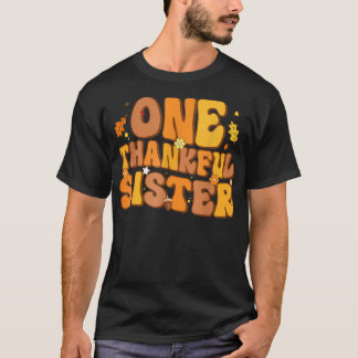 Camiseta Retro Una Hermana Agradecida Caída Otoño Feliz Gra