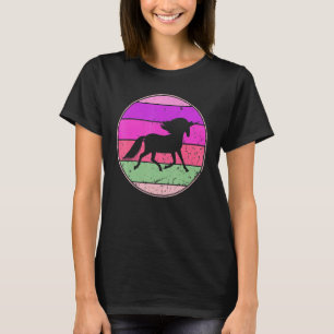 Camiseta Retro Unicorn Vintage Unicorn Silhouette Wolf Anim