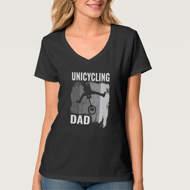 Camiseta Retro Unicyclist Unicycle Monocycle For Dad Unicyc (Anverso)