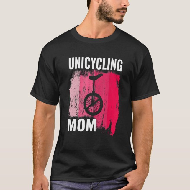 Camiseta Retro Unicyclist Unicycle Monocycle For Women Mom  (Anverso)