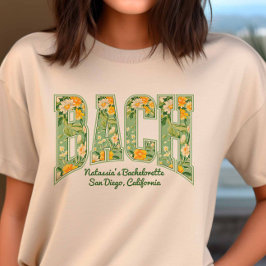 Camiseta Retro Universitaria Floral Verde BACH Dam