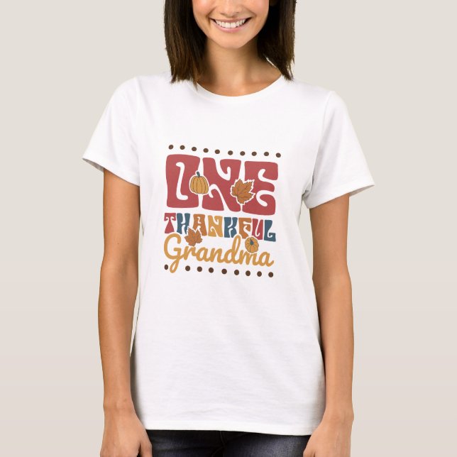 Camiseta Retro Uno Abuela Agradecida - Día de Acción de Gra (Anverso)