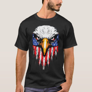 Camiseta Retro USA Bald Eagle Vintage American Flag Pullove
