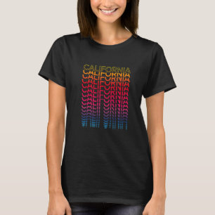 Camiseta Retro Usa Colorful State Nostalgic California