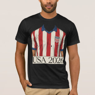 Camiseta Retro USA Fútbol Estilo Patriótico Rojo B