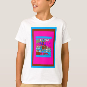 Camiseta Retro USA Stronger Together Resumen Imprimir arte