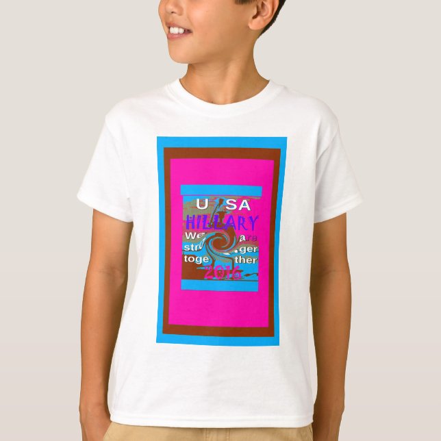 Camiseta Retro USA Stronger Together Resumen Imprimir arte (Anverso)