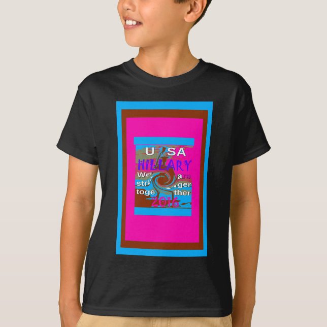 Camiseta Retro USA Stronger Together Resumen Imprimir arte (Anverso)