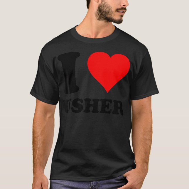 Camiseta Retro Usher Nombre Personalizado En My Usher Er (Anverso)