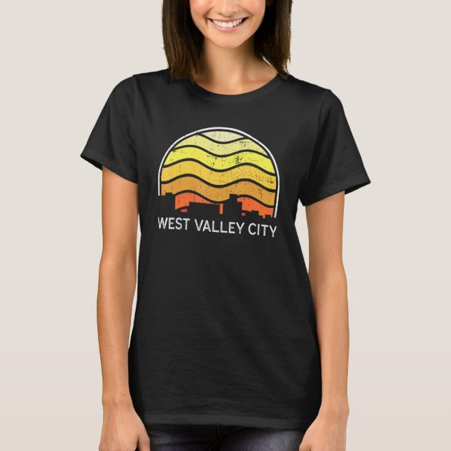 Camiseta Retro Utah West Valley City Visitors Skyline Vinta (Anverso)