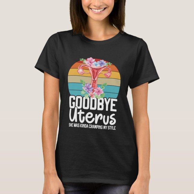 Camiseta Retro Uterus Support Hysterectomy Recovery Product (Anverso)