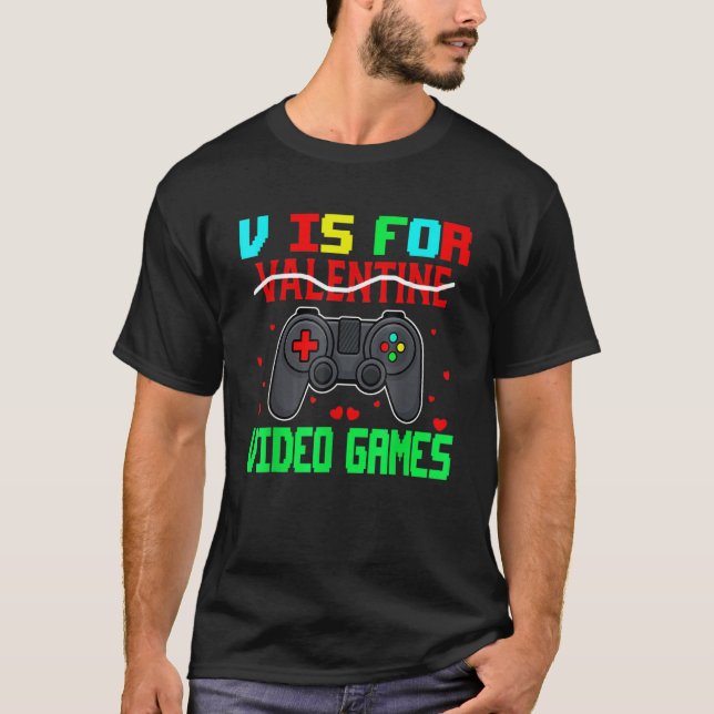 Camiseta Retro V Es Para El El día de San Valentín De Video (Anverso)