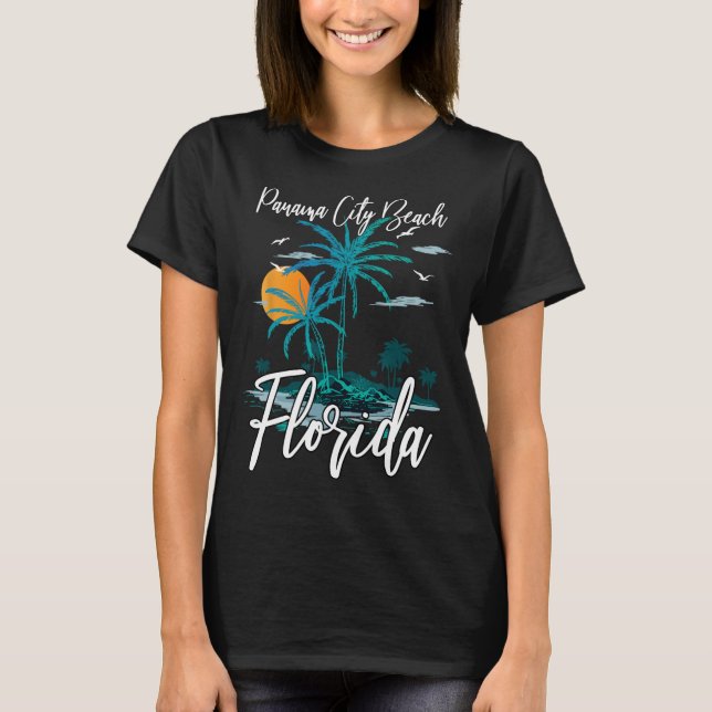 Camiseta Retro Vacacional Retro Sunset Florida Ciudad de Pa (Anverso)
