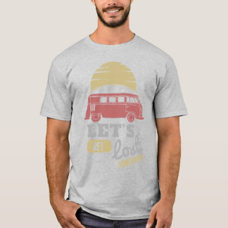 Camiseta Retro Van Life Let's Get Lost T-Shirt 