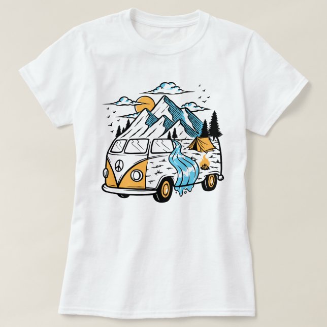 Camiseta Retro Van T-Shirt (Diseño del anverso)