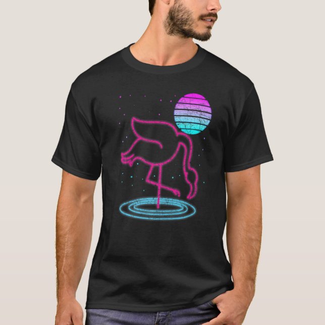 Camiseta Retro Vaporwave 90s Exótico Bird Lover Synthwave F (Anverso)