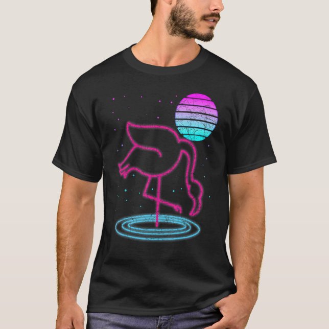 Camiseta Retro Vaporwave 90s Exótico Bird Lover Synthwave F (Anverso)