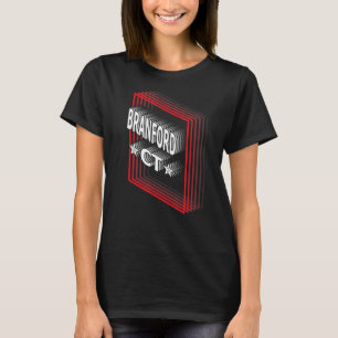 Camiseta Retro Vaporwave Branford Connecticut CT