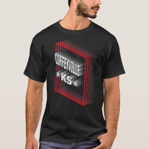 Camiseta Retro Vaporwave Coffeyville Kansas KS