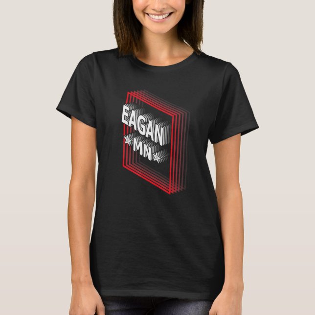 Camiseta Retro Vaporwave Eagan Minnesota MN (Anverso)