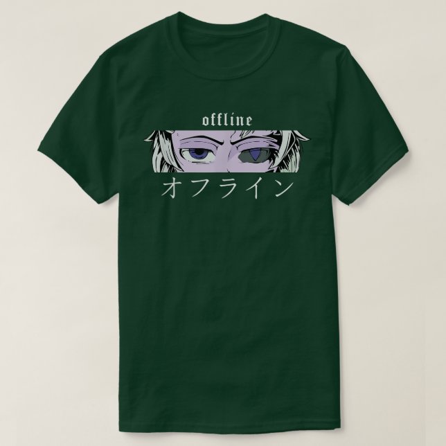 Camiseta Retro Vaporwave Manga Otaku Japan Anime Offline De (Diseño del anverso)
