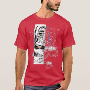 Camiseta Retro Vaporwave Manga Otaku Japón Chica electrónic