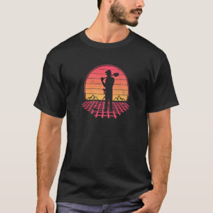 Camiseta Retro Vaporwave Metalizado Detecta Pescador Sucio