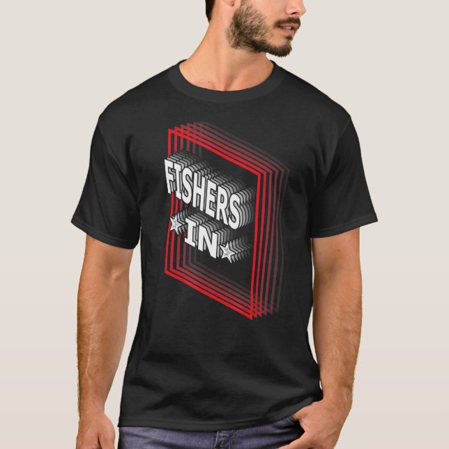 Camiseta Retro Vaporwave Pescadores Indiana IN (Anverso)