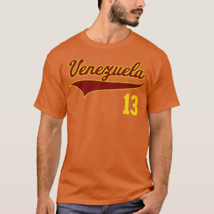 Camiseta Retro Venezuela Béisbol Vinotinto Beisbol 13
