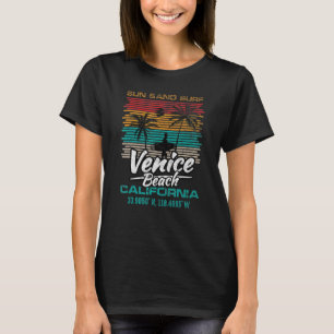 Camiseta Retro Venice Beach Cita California Sun Sand Surf