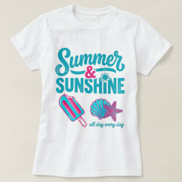 Camiseta Retro Verano y Playa Amante del Sol