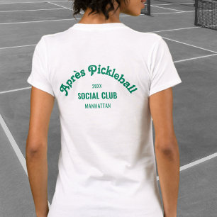 Camiseta Retro Verde Après Pickle Ball Social Club Blanco