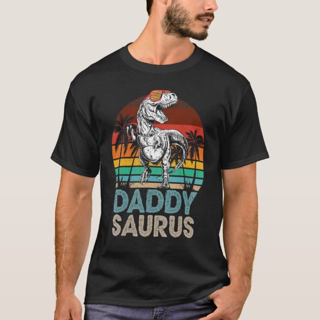 Camiseta Retro Vi De La Familia De Los Dinosaurios De Daddy (Anverso)