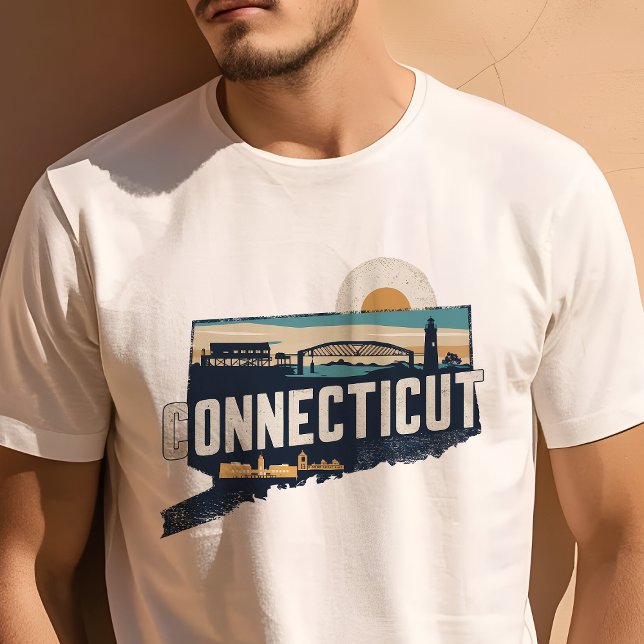 Camiseta Retro Viaje Icónico Connecticut Gráfico (Subido por el creador)