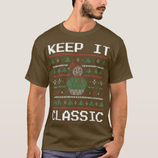 Camiseta Retro Video Game Lovers Gaming Gamers Pixel Santa 