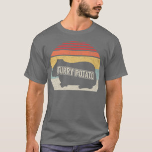 Camiseta Retro Viejo Guinea Cerdo Furry Potato Animal equiv
