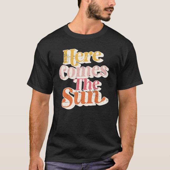 Camiseta Retro Viene The Sun Cute 70's Beach Vacation (Anverso)