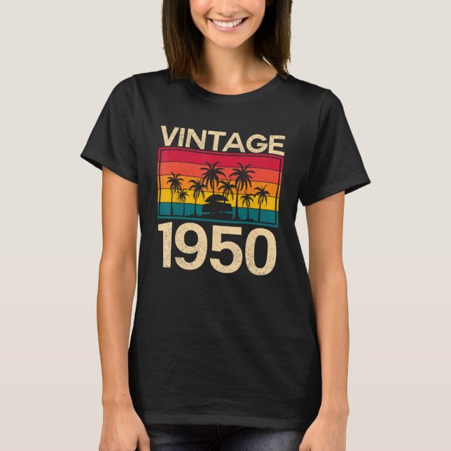 Camiseta Retro Vintage 1950 Cumpleaños (Anverso)